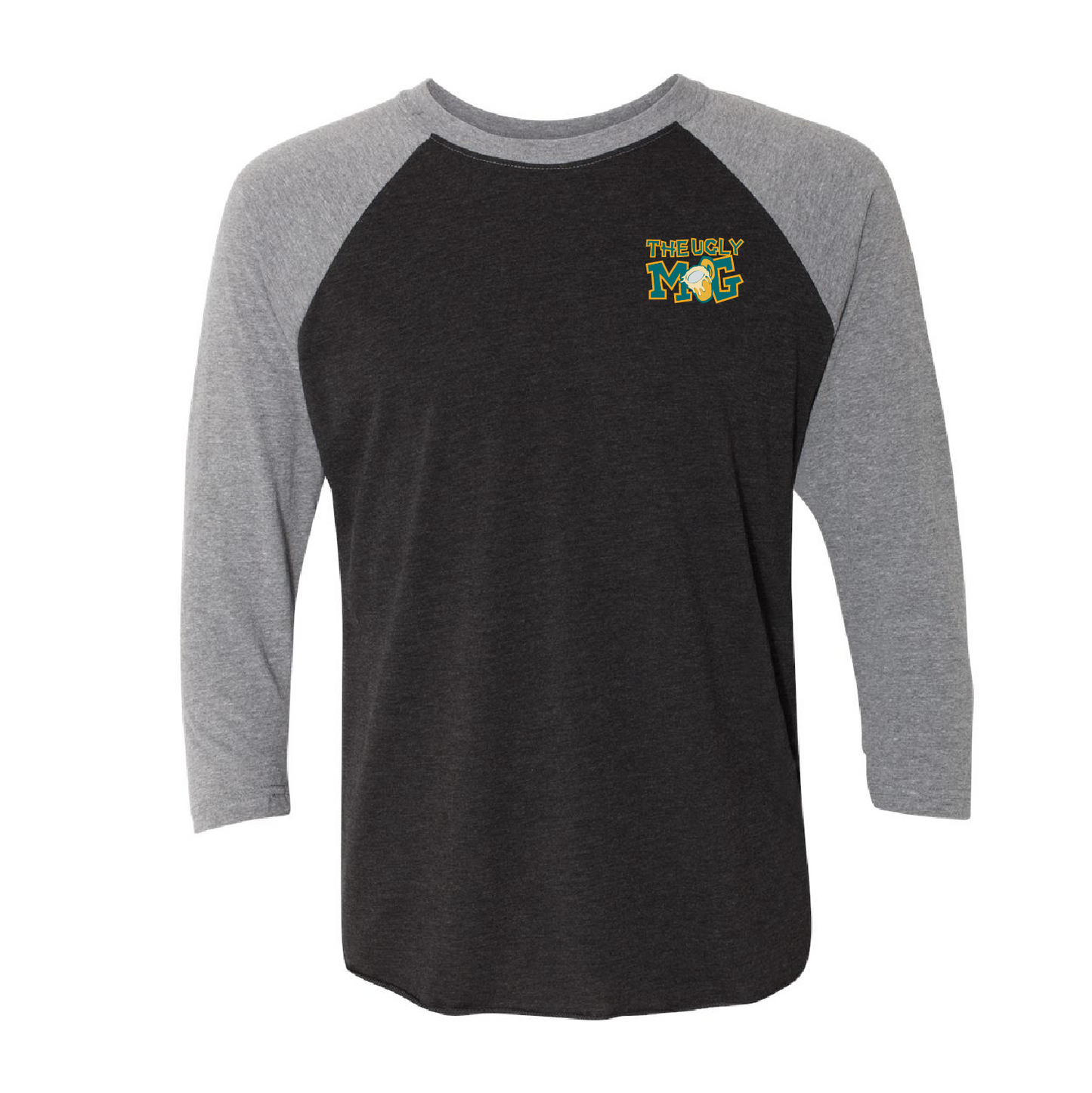The Ugly Mug Unisex Tri-Blend 3/4-Sleeve Raglan Tee