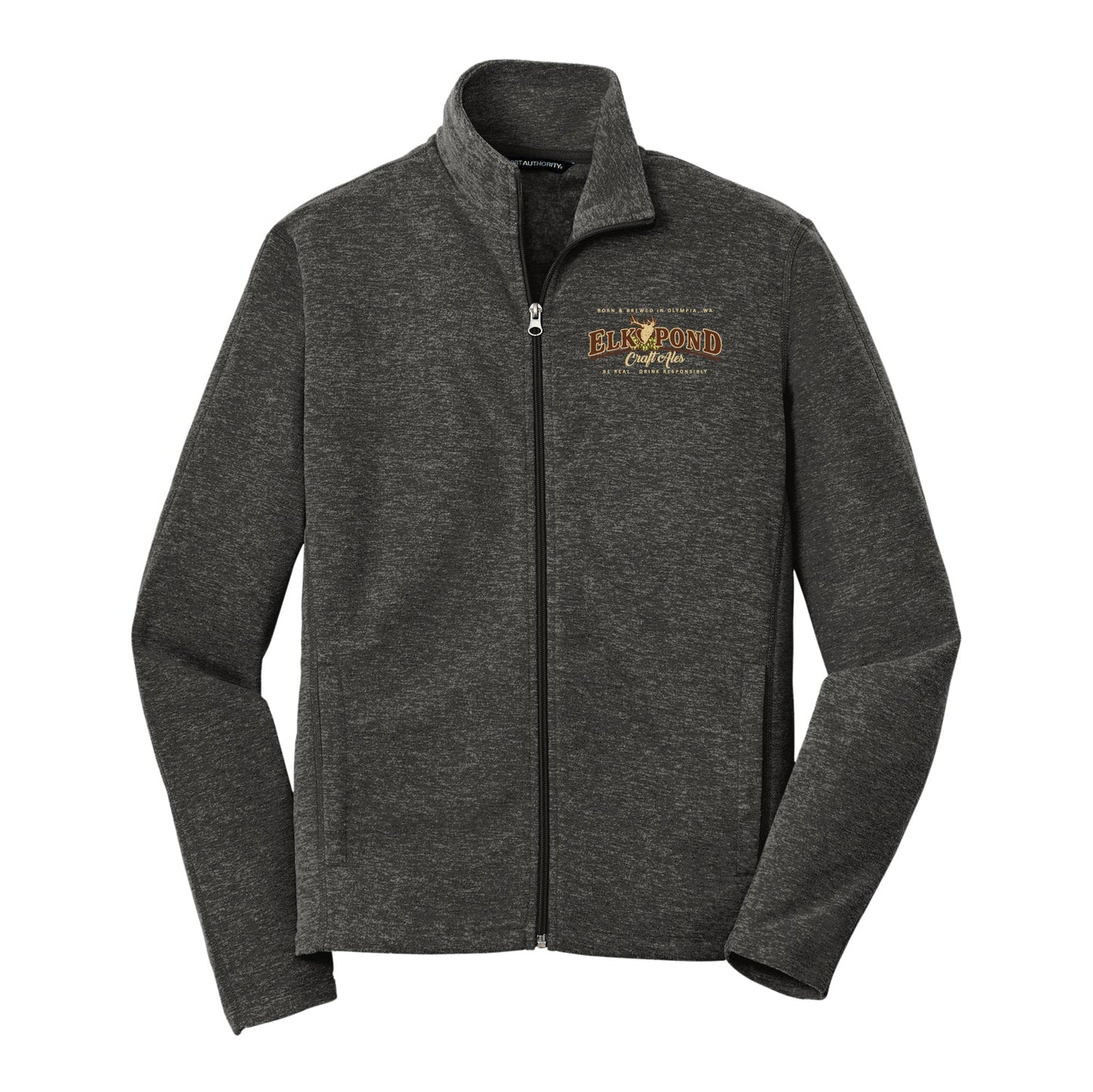 Elk Pond Craft Ales Heather Microfleece Full-Zip Jacket
