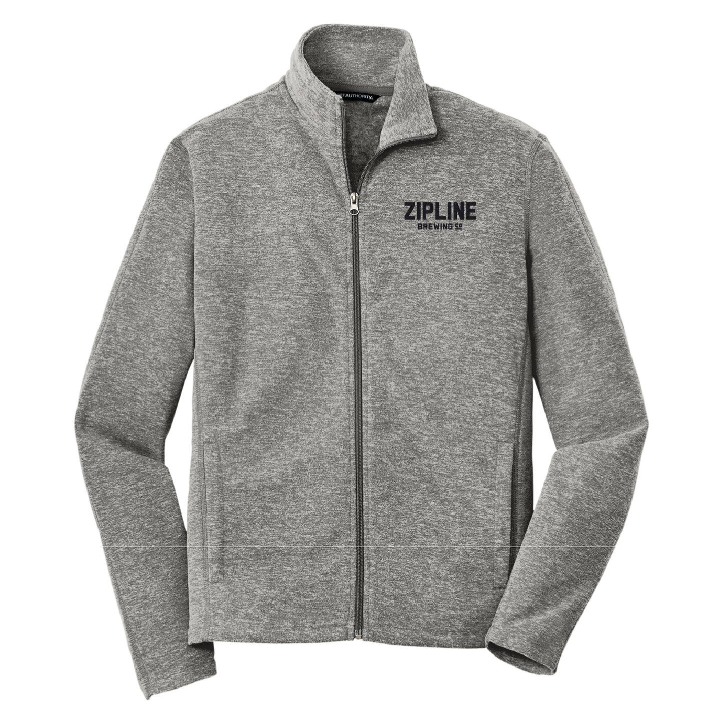 Zipline Brewing Co. Heather Microfleece Full-Zip Jacket
