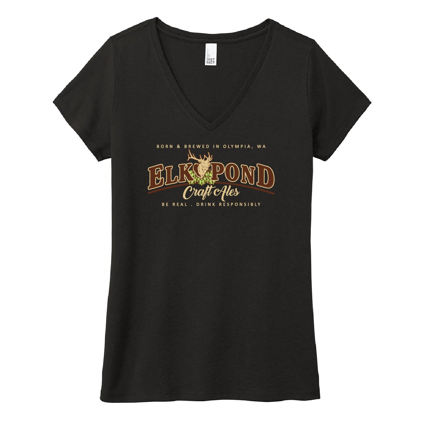 Elk Pond Craft Ales Women’s Perfect Tri ® V-Neck Tee (Full Back)
