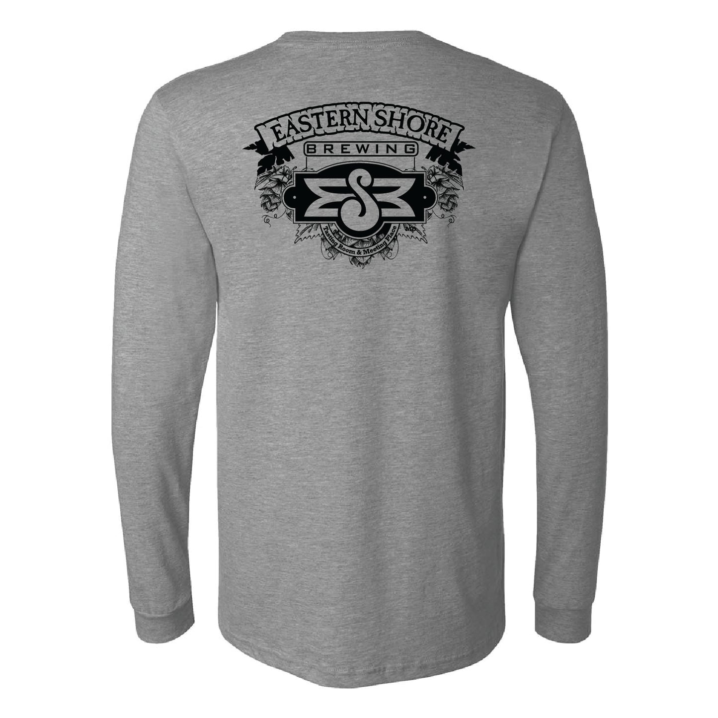 Eastern Shore Brewing Unisex Heather CVC Long Sleeve Tee