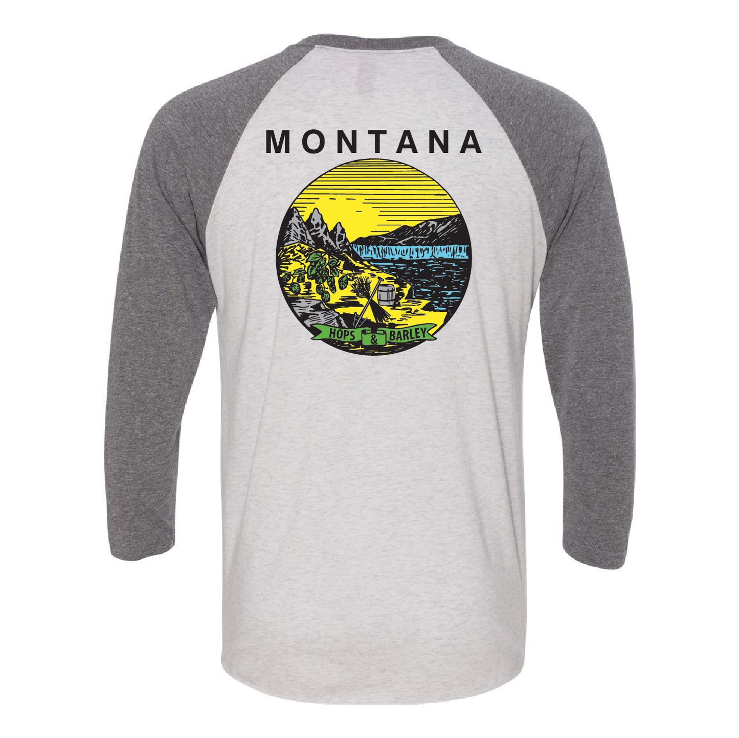 Outlaw Brewing Unisex Tri-Blend 3/4-Sleeve Raglan Tee