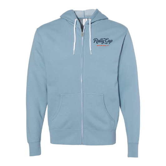 Rally Cap Unisex Lightweight Full-Zip Hooded Sweatshirt