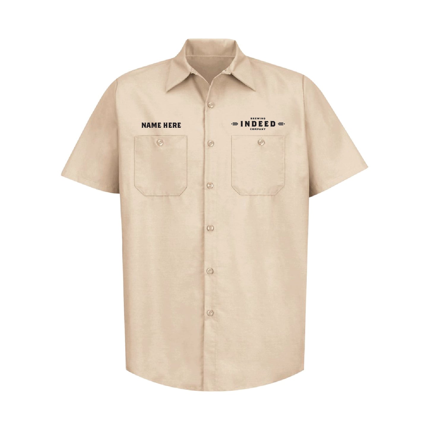 CUSTOM Indeed Brewing Industrial Short Sleeve Work Shirt