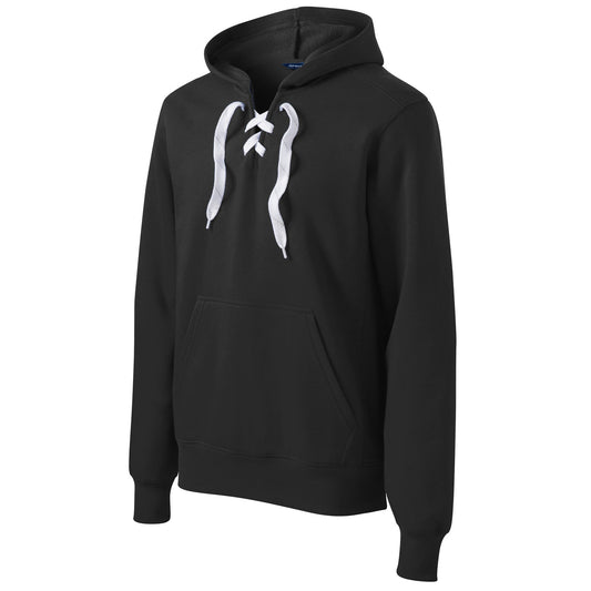 Lace Up Pullover Hooded Sweatshirt