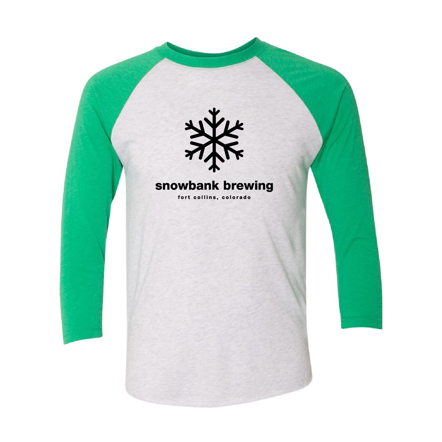 Snowbank Brewing Unisex Tri-Blend 3/4-Sleeve Raglan Tee