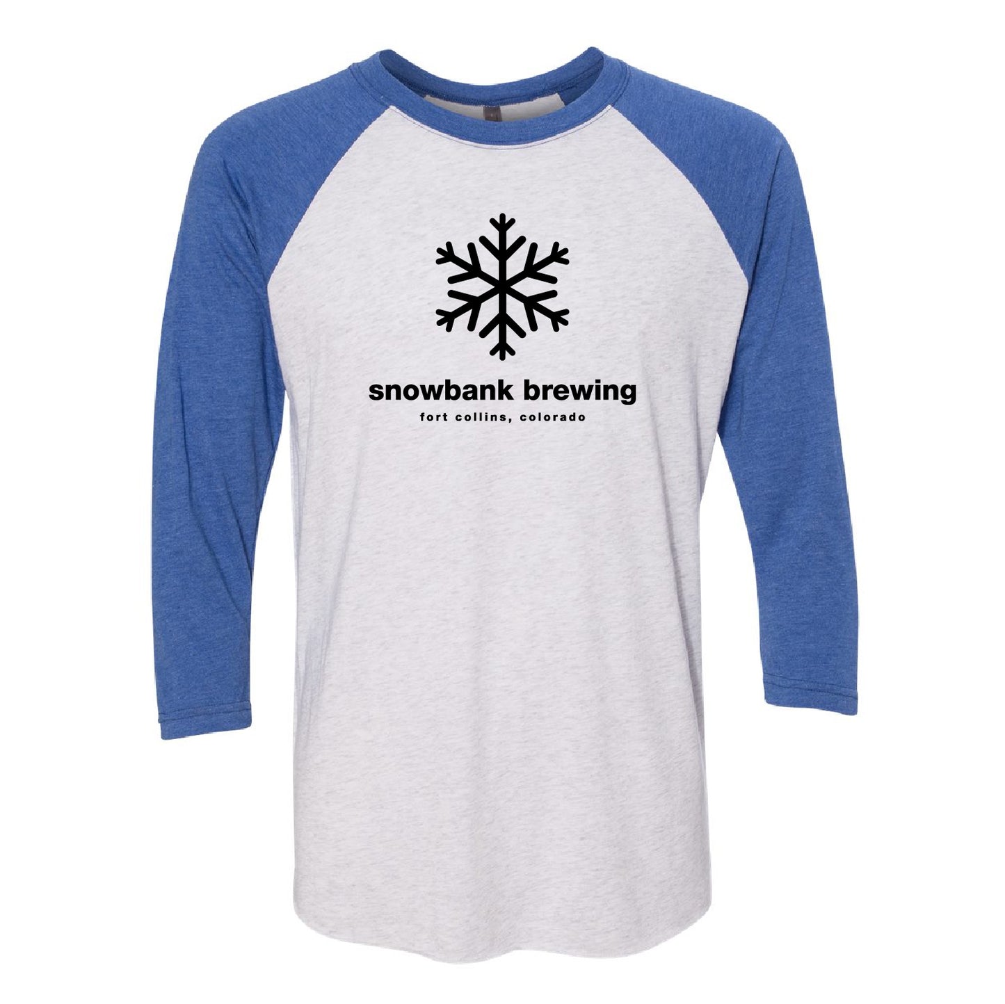 Snowbank Brewing Unisex Tri-Blend 3/4-Sleeve Raglan Tee