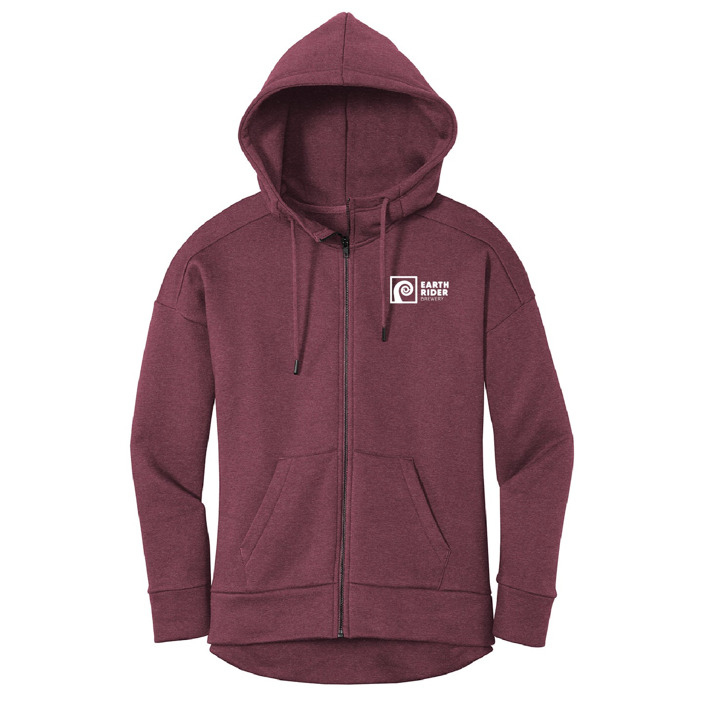Earth Rider Women’s Perfect Weight Fleece Drop Shoulder Full-Zip Hoodie
