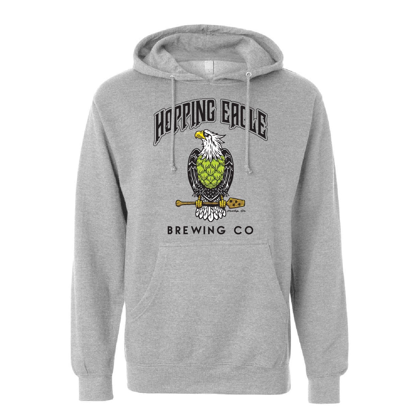 Hopping Eagle Unisex Midweight Hooded Sweatshirt