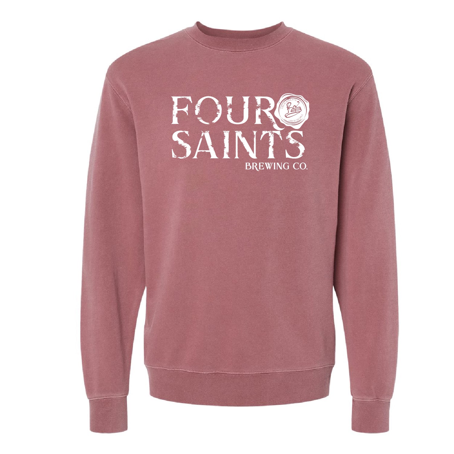 Four Saints Brewing Four Saints Midweight Pigment-Dyed Crewneck Sweatshirt