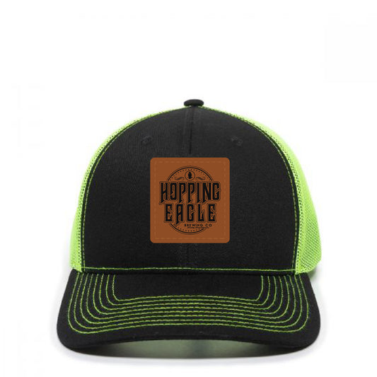 Hopping Eagle Trucker Hat (Leatherette)