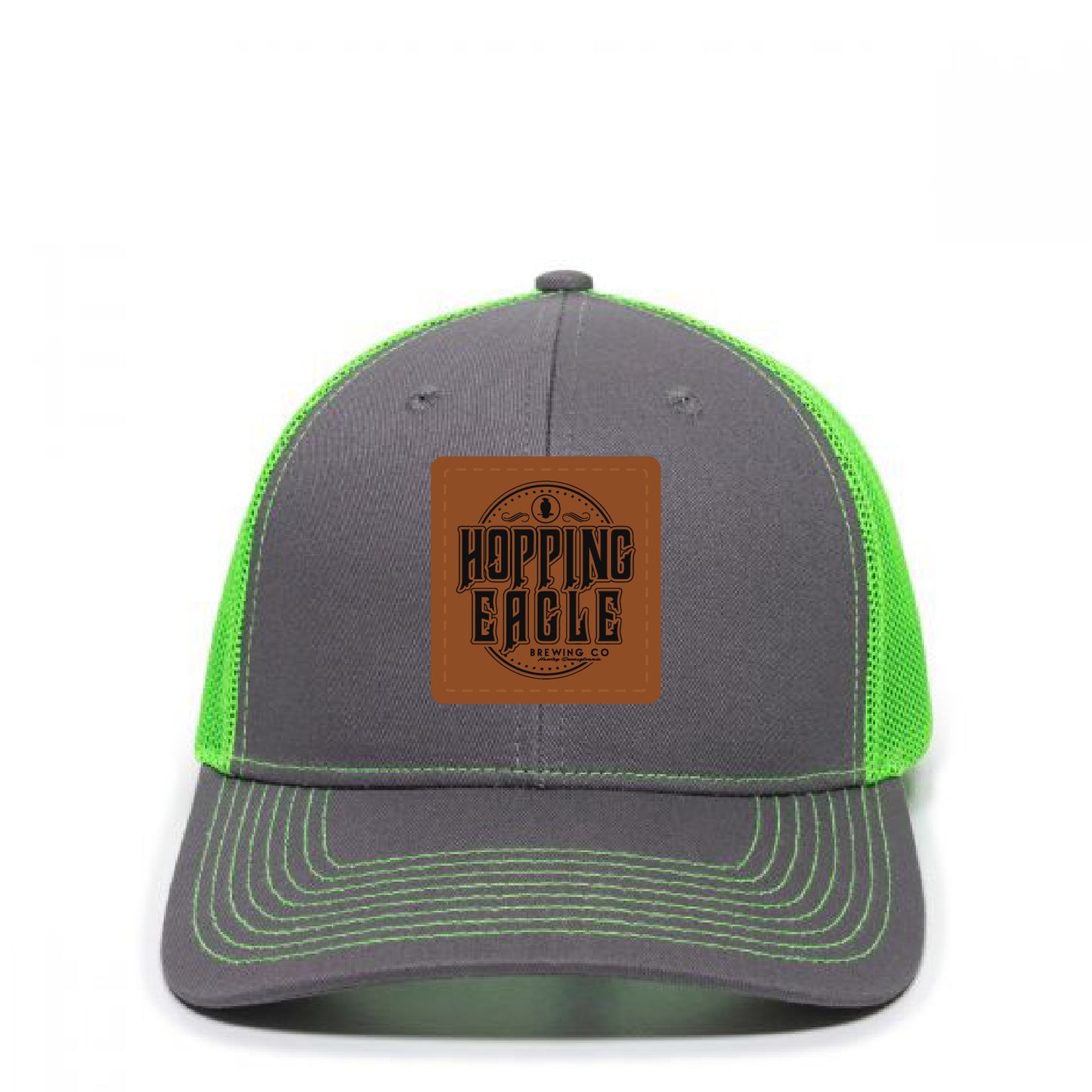 Hopping Eagle Trucker Hat (Leatherette)