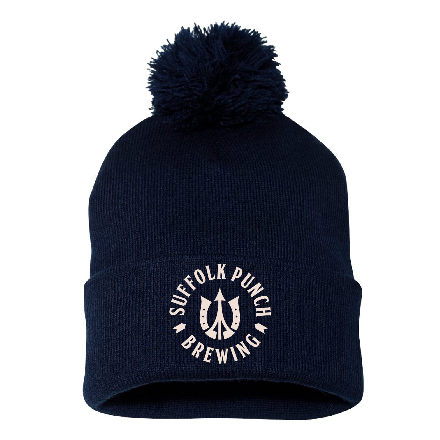Suffolk Punch Brewing Pom-Pom Cuffed Beanie