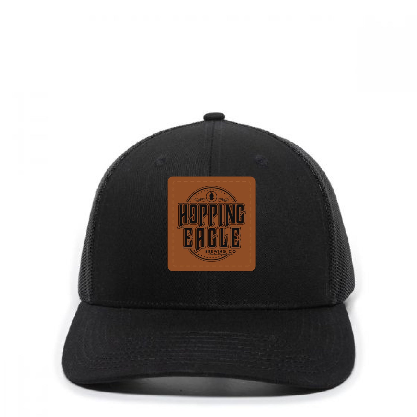 Hopping Eagle Trucker Hat (Leatherette)