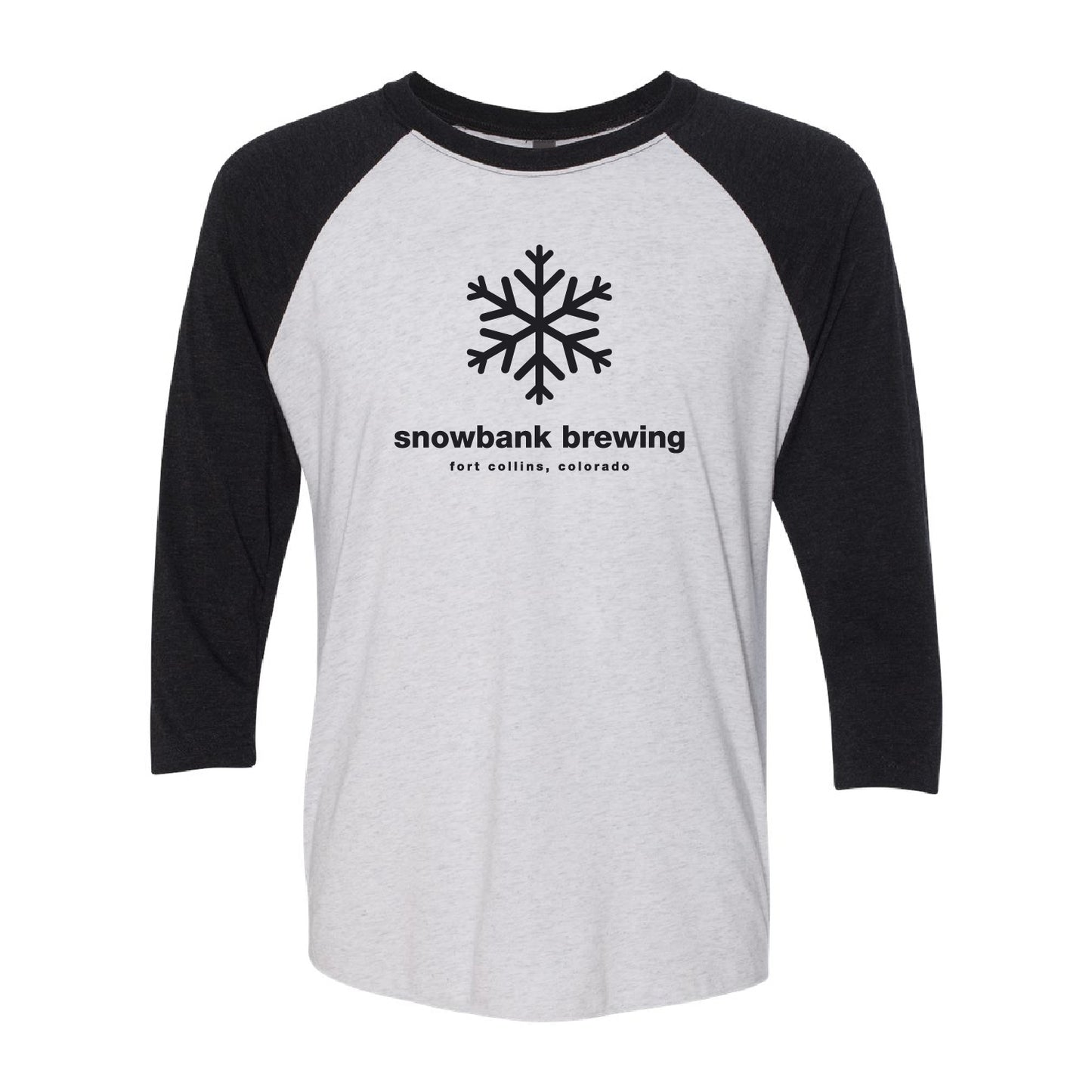 Snowbank Brewing Unisex Tri-Blend 3/4-Sleeve Raglan Tee