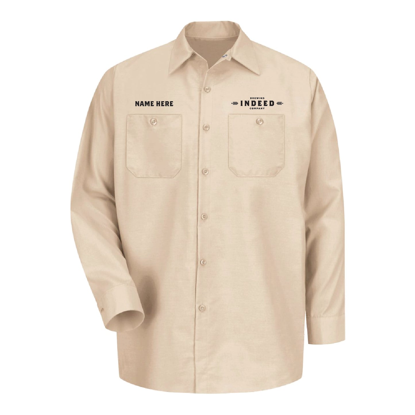 CUSTOM Indeed Brewing Industrial Long Sleeve Work Shirt