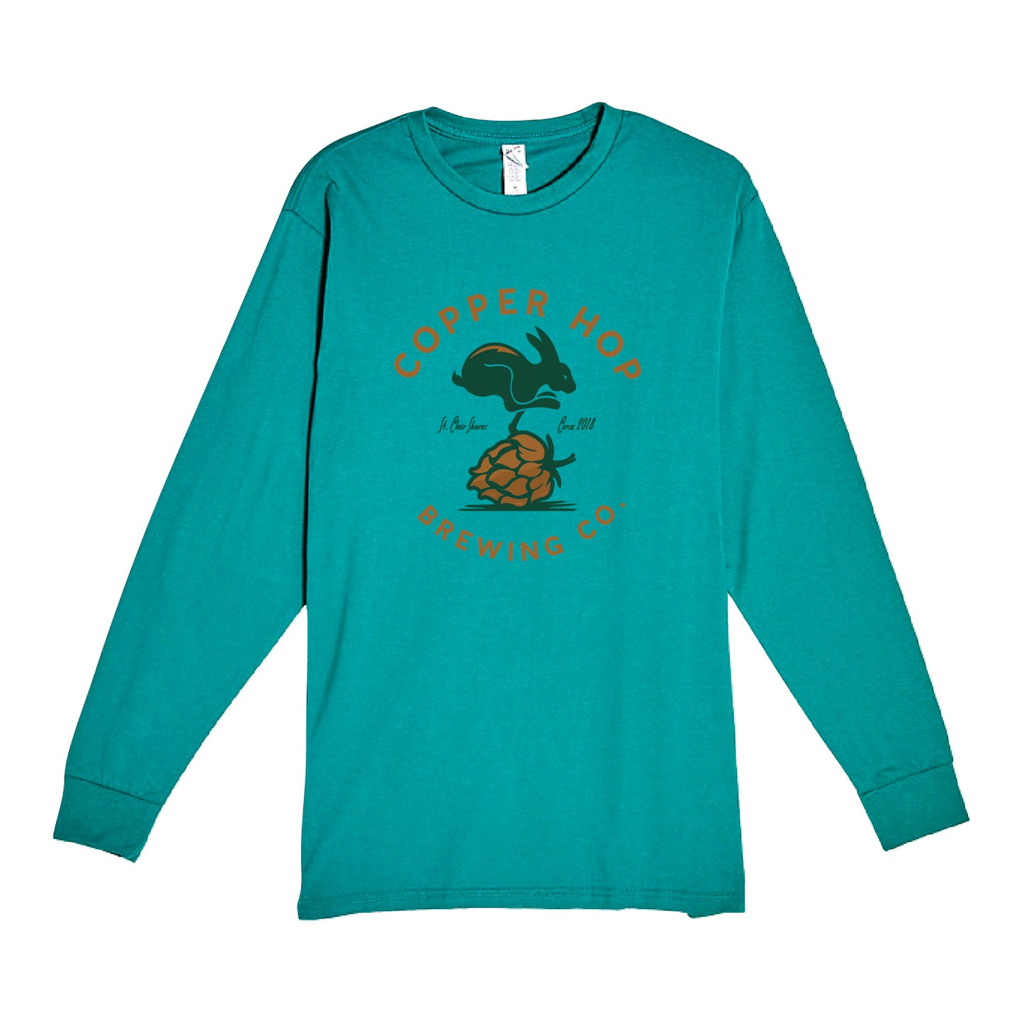 Copper Hop Long Sleeve Crewneck Tee