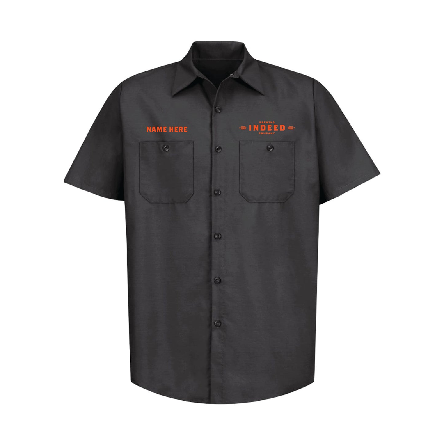 CUSTOM Indeed Brewing Industrial Short Sleeve Work Shirt