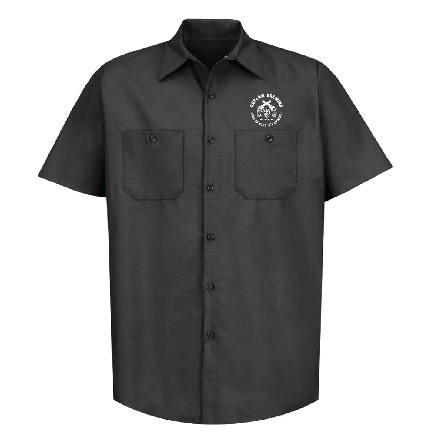 Outlaw Brewing Industrial Short Sleeve Work Shirt