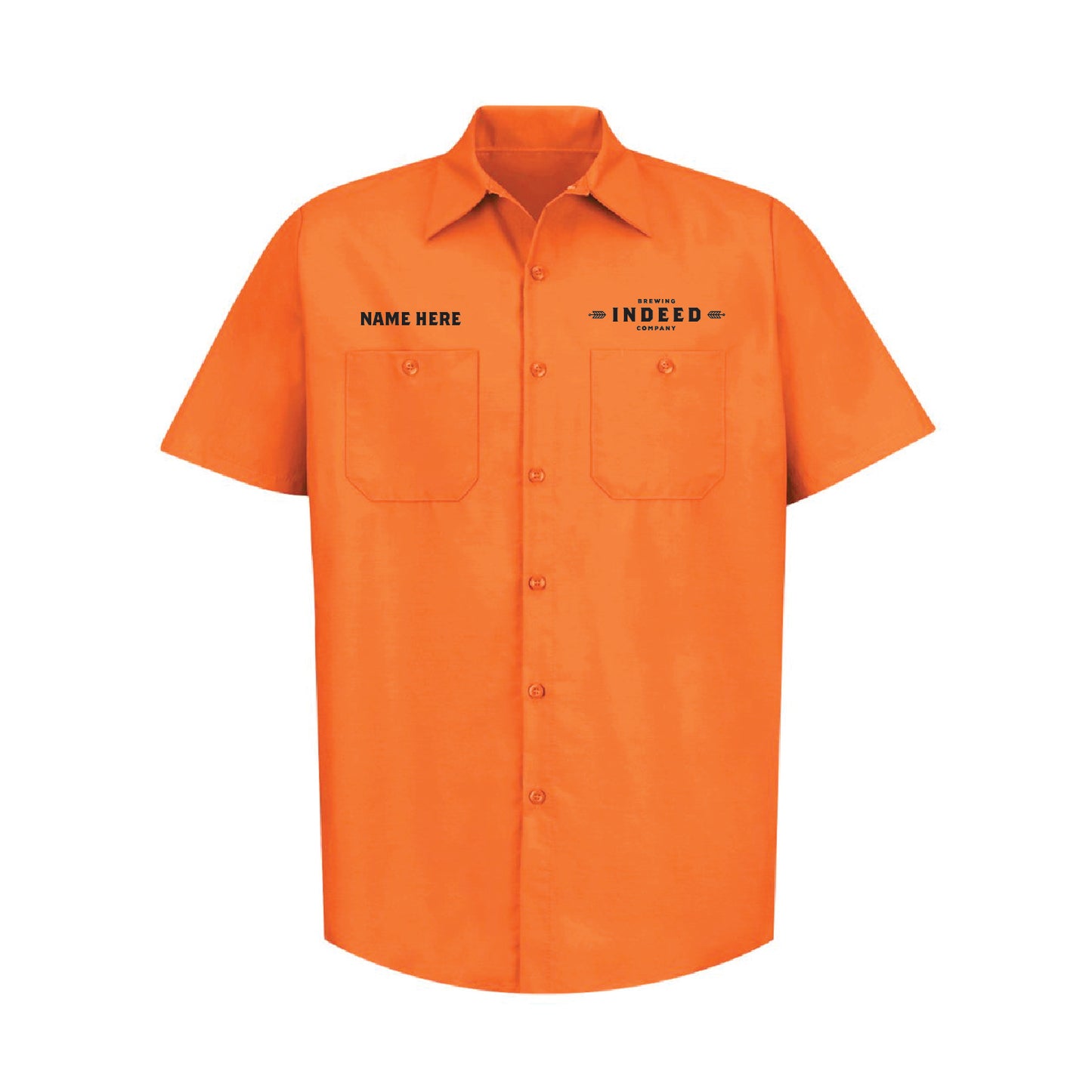 CUSTOM Indeed Brewing Industrial Short Sleeve Work Shirt