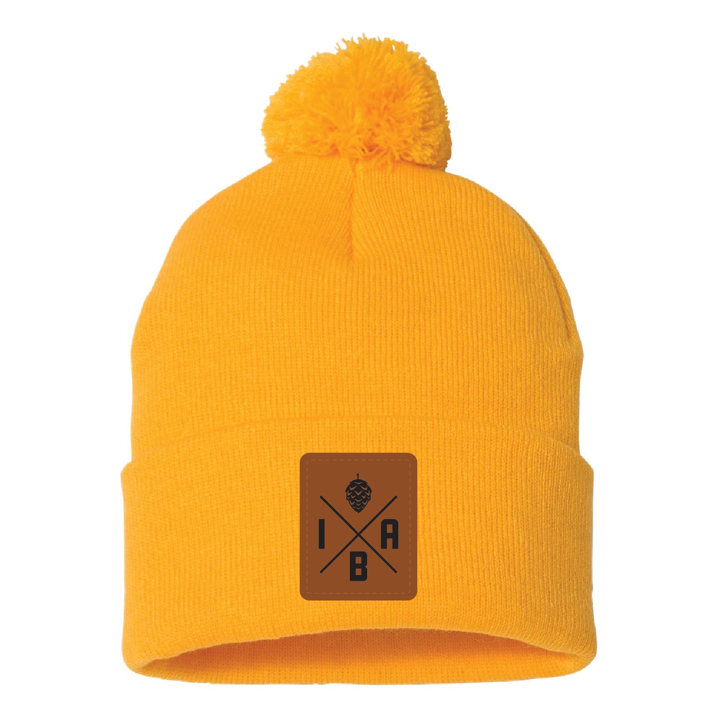 IBA Pom-Pom 12" Knit Beanie