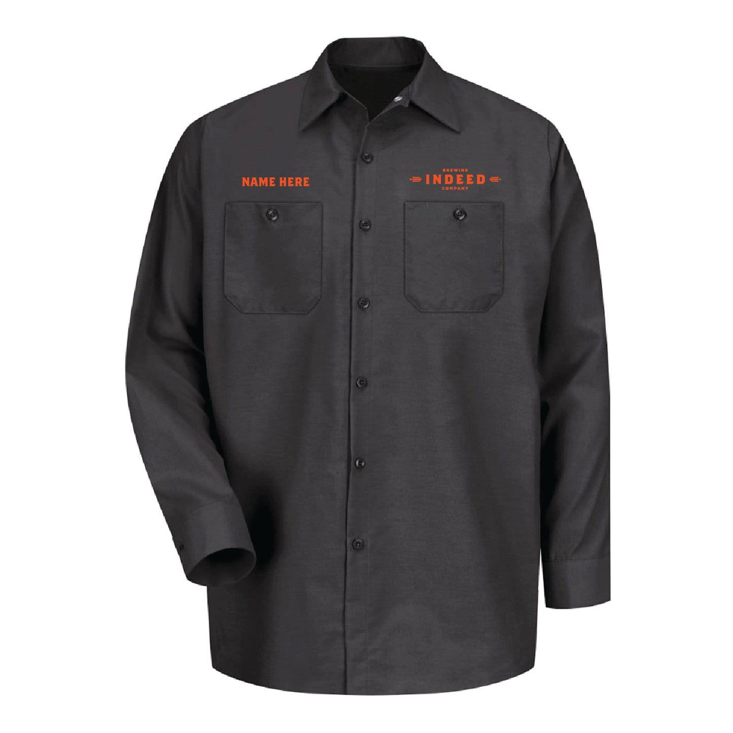 CUSTOM Indeed Brewing Industrial Long Sleeve Work Shirt