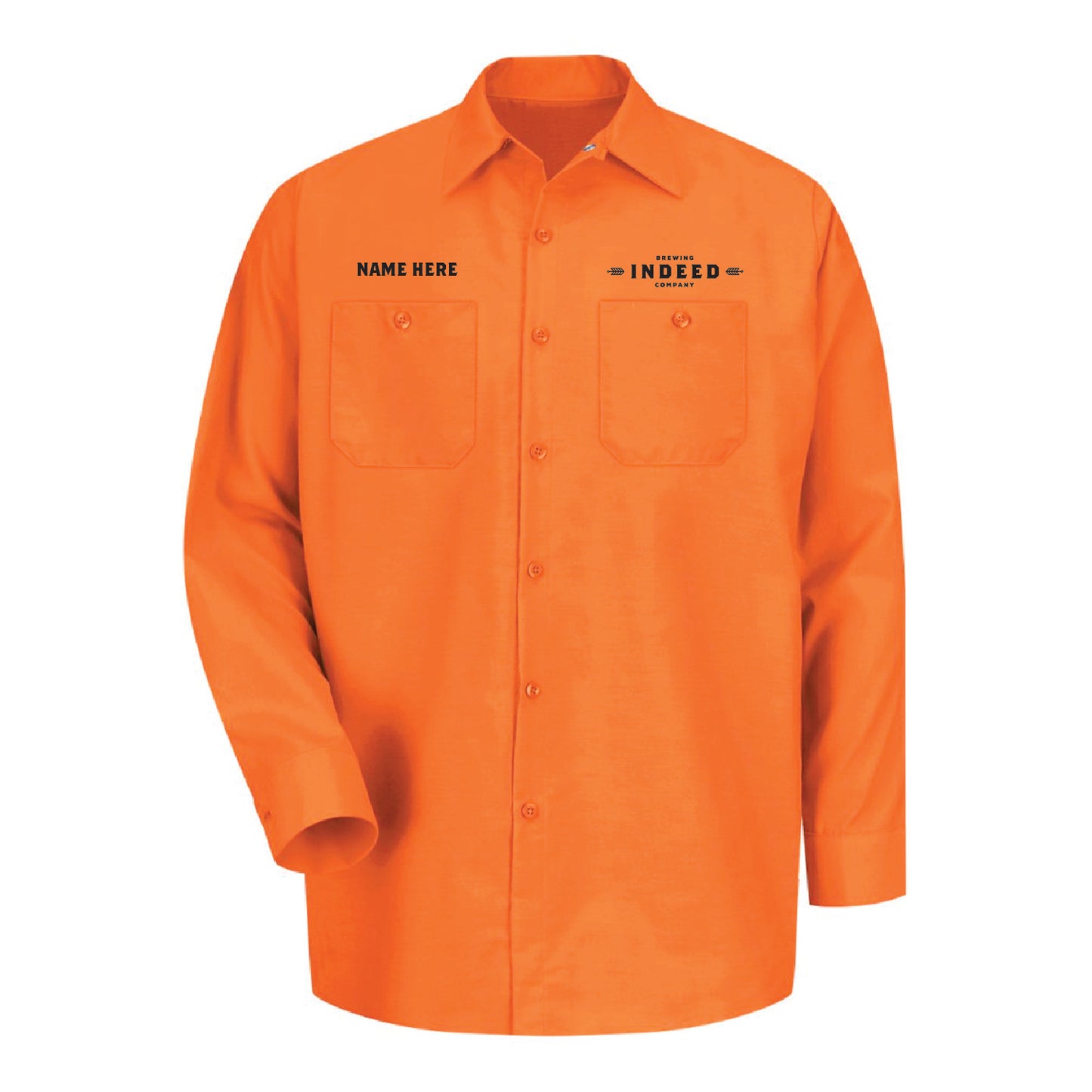 CUSTOM Indeed Brewing Industrial Long Sleeve Work Shirt