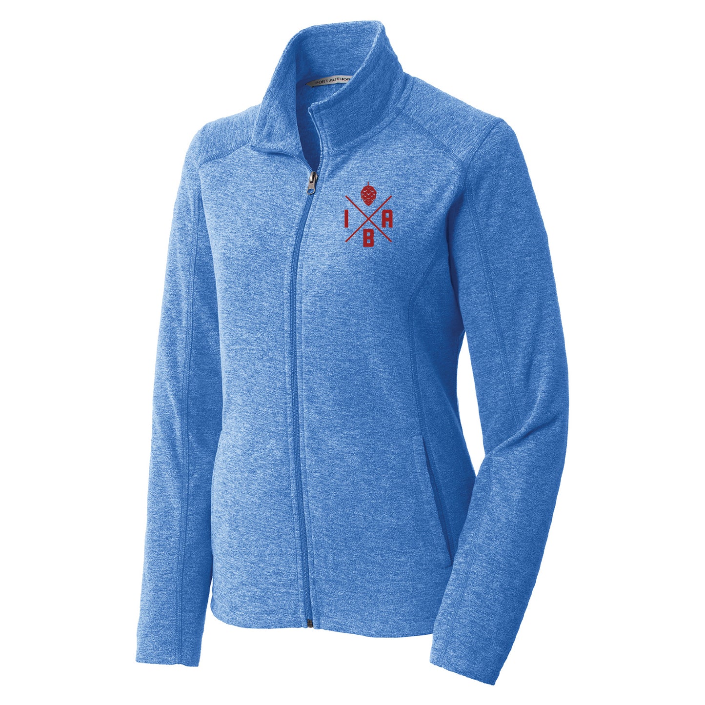 IBA Ladies Heather Microfleece Full-Zip Jacket